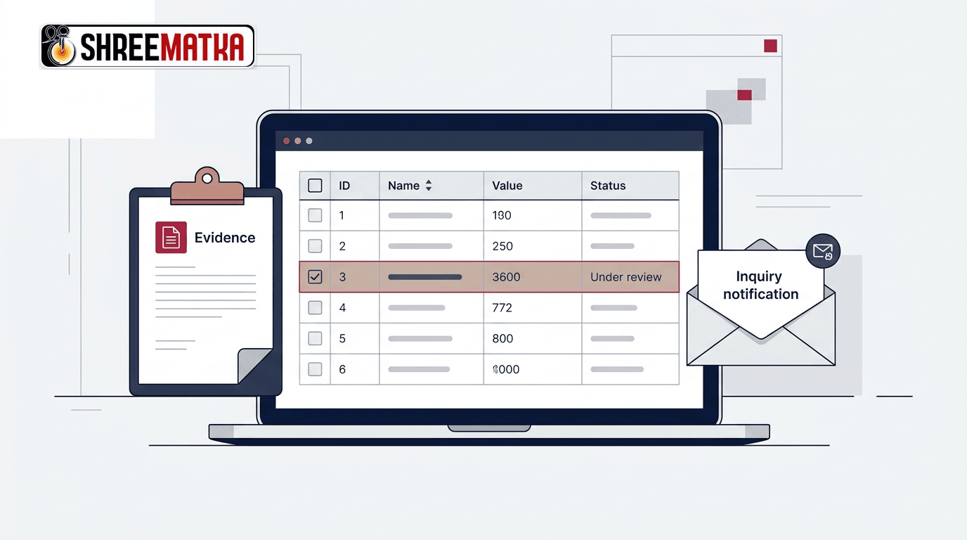 Illustration of a table entry being documented and reported for review